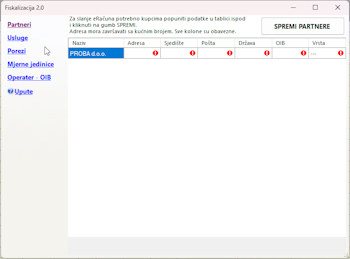 Validiranje podataka o kupcu